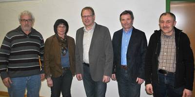 Einstimmig gew&auml;hlt: Hubert Sch&ouml;rmann, Brigitte Koch, Werner H&uuml;ttemann, Norbert Reuter und Peter Schmidt f&uuml;hren die CDU Ortsunion Serkenrode/Schlipr&uuml;then an